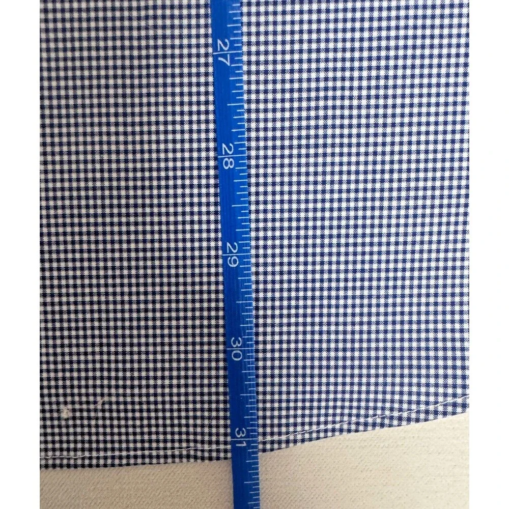 J.Crew Ludlow Button Up Shirt Mens Sz 16.5/35 Navy Gingham Check Long Sleeve